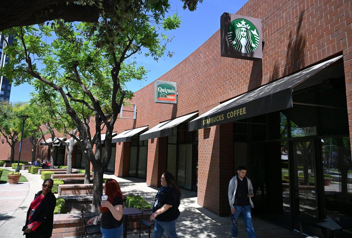 The next Einstein Bros. Bagels is slated for the former Quizno’s location next to Starbucks in Civic Center Square across from the Fresno Convention Center Exhibit Hall on Kern Street in downtown Fresno. Photographed May 15, 2025 in Fresno.