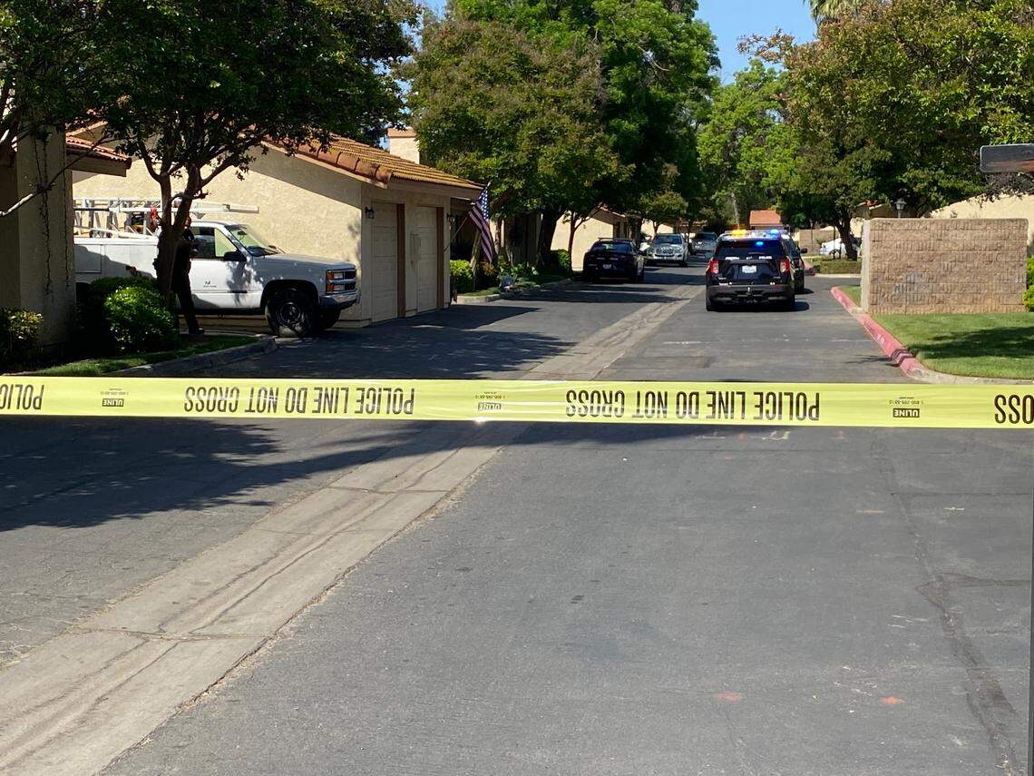 A man was shot to death at an apartment complex on Palm Avenue south of Sierra Avenue in Fresno on Monday, March 25, 2022.