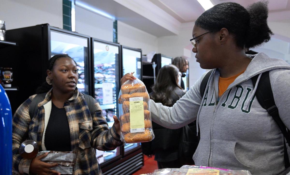 Students shop at Fresno City College’s Ram Pantry Monday, Jan. 13, 2025 in Fresno.