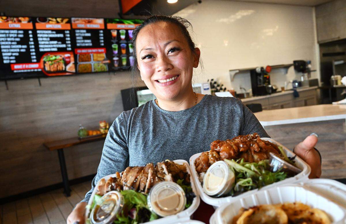 Mai Thao introduces us to her and her partner's new fast-casual restaurant teriyaki Time, serving teriyaki dishes, sides and drinks. Photographed Thursday, May 7, 2026 in Clovis.