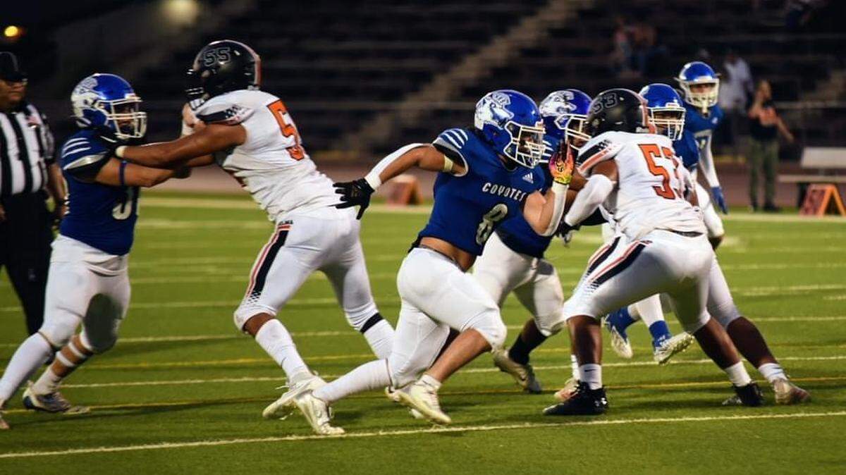 Madera High in a recent game against Selma. The Coyotes defeated Madera South 48-0 to start the 2023 high school football season at 3-1.