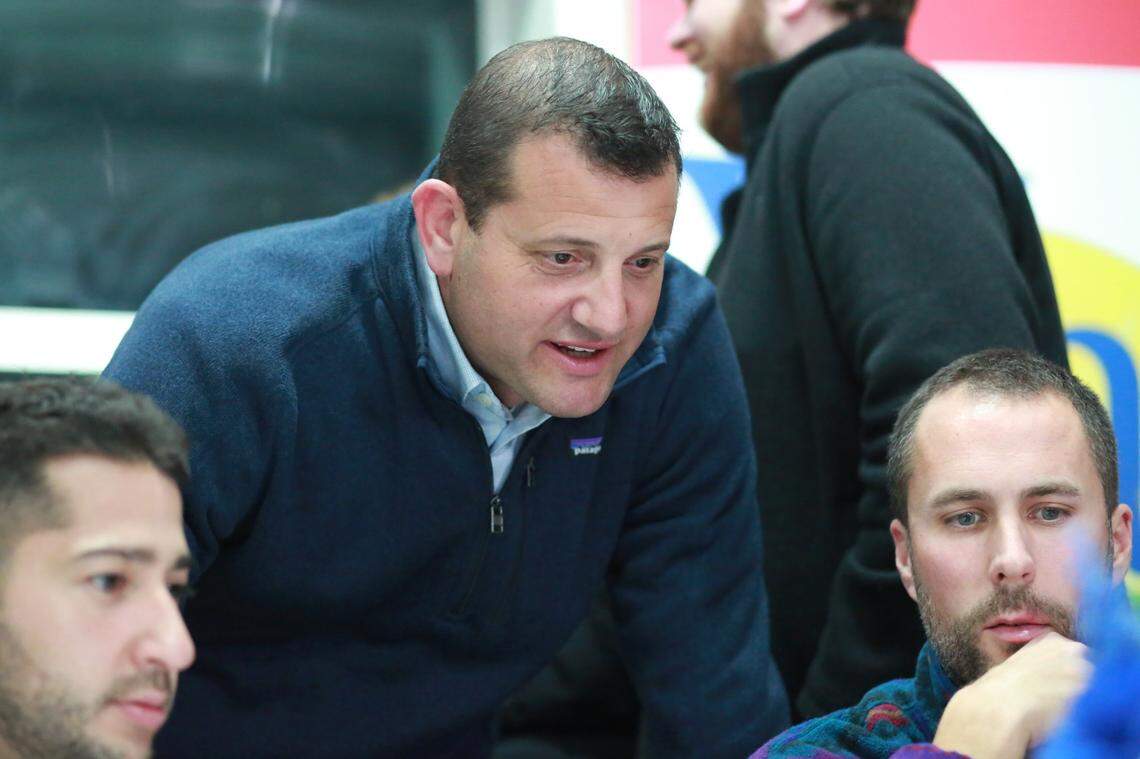 Republican incumbent David Valadao, R-Hanford, looks at results during his Election Night watch party on Tuesday, Nov. 8, 2022 south of Hanford. Valadao is being challenged by Assemblymember Rudy Salas, D-Bakersfield, in the newly redrawn 22nd Congressional District.