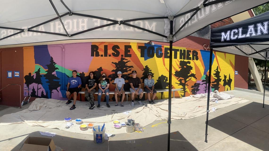 Fresno Unified students and local artists painted a mural at McLane High School and three other sites this summer as part of a summer mural program hosted by the school district.