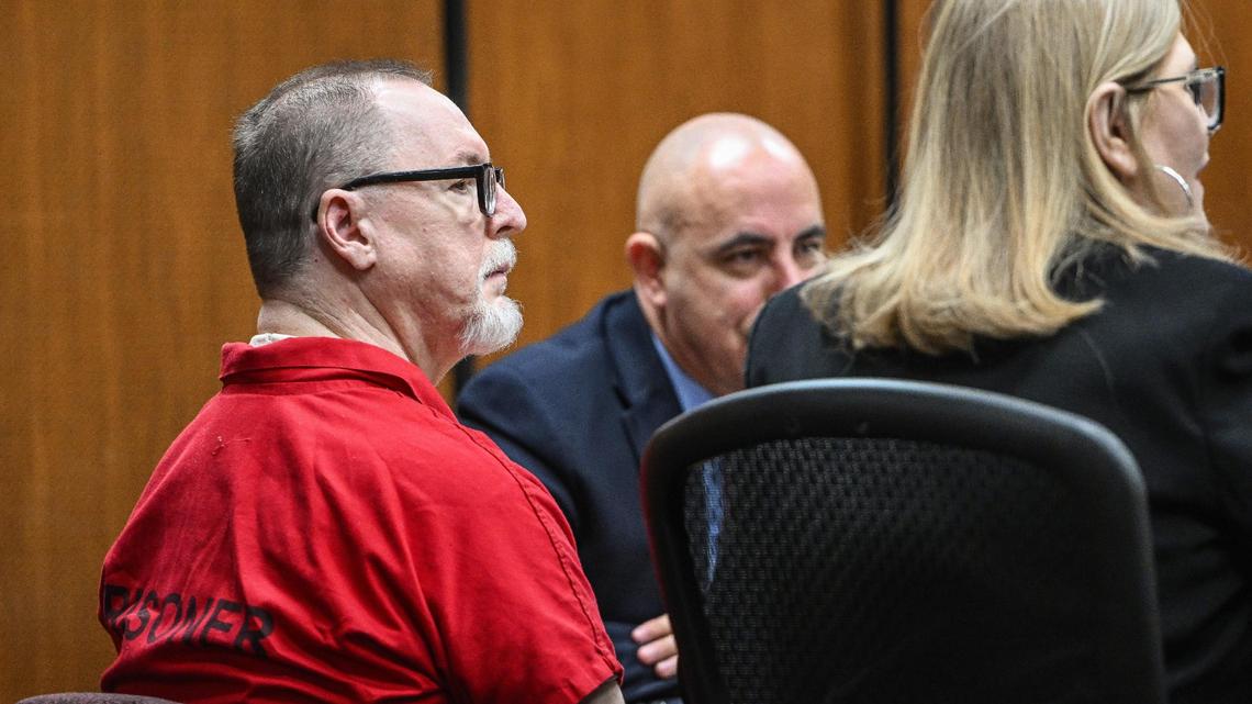 Nickey Duane Stane, left, charged with the 1996 murder of Debbie Dorian, appears in Fresno County Superior Court during his preliminary hearing on Tuesday, Nov. 28, 2023. Stane is also charged with a string of sexual assaults in Visalia.
