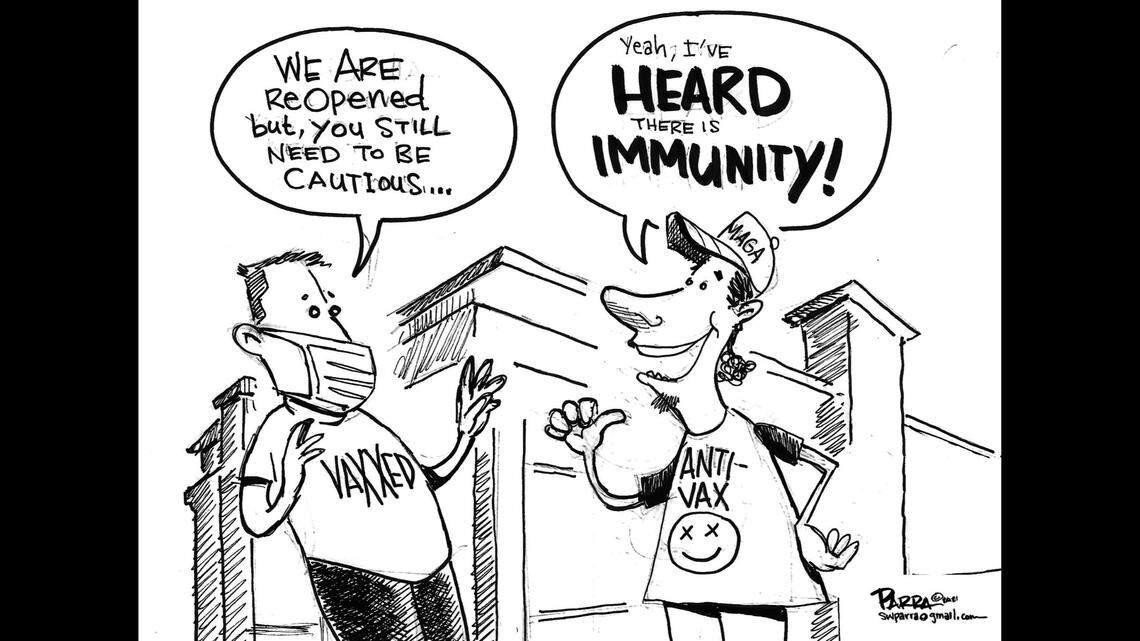COVID vaccines vs. ‘heard’ immunity: SW Parra opinion cartoon for June 20, 2021