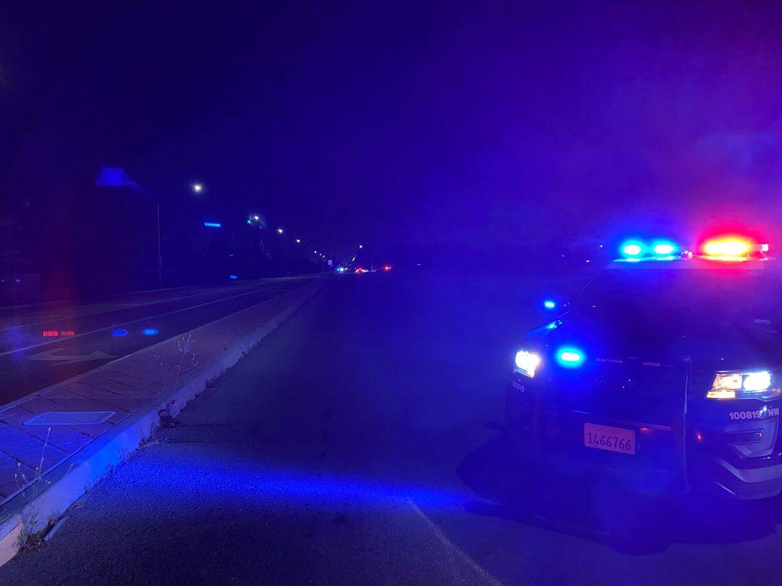 Police are investigating a suspicious device found on a Fresno, California sidewalk on May 19, 2023.