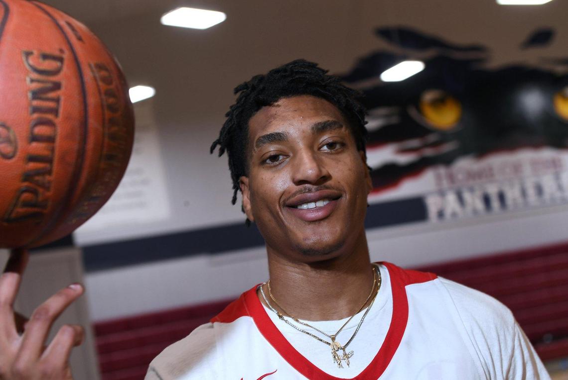 San Joaquin Memorial’s Joseph Hunter is the Bee’s Boys Basketball Player of the year. Photographed Thursday, March 31, 2022 in Fresno.