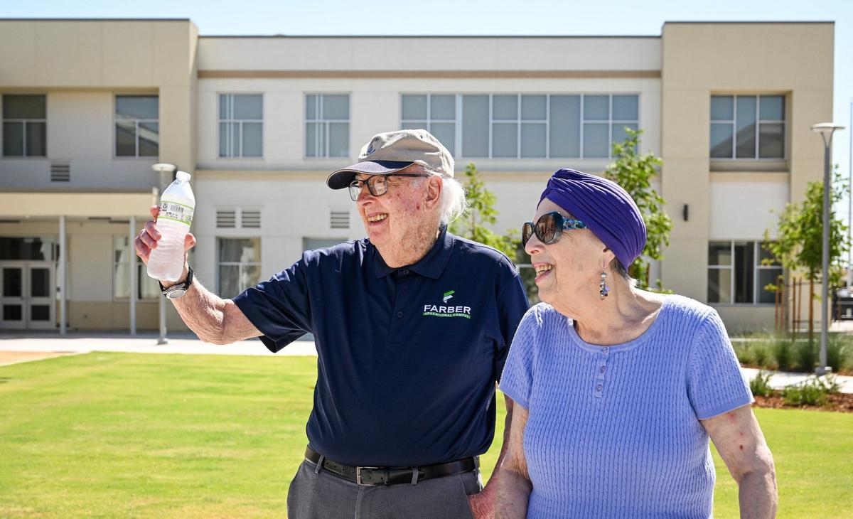 Francine and Murray Farber get a tour of the brand-new Farber Educational Center named in their honor on Monday, Aug. 12, 2024.