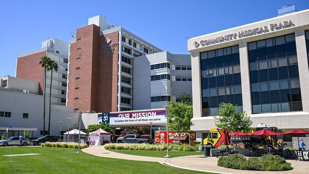 The Community Regional Medical Center campus of buildings is photographed in downtown Fresno on Friday, April 3, 2026.