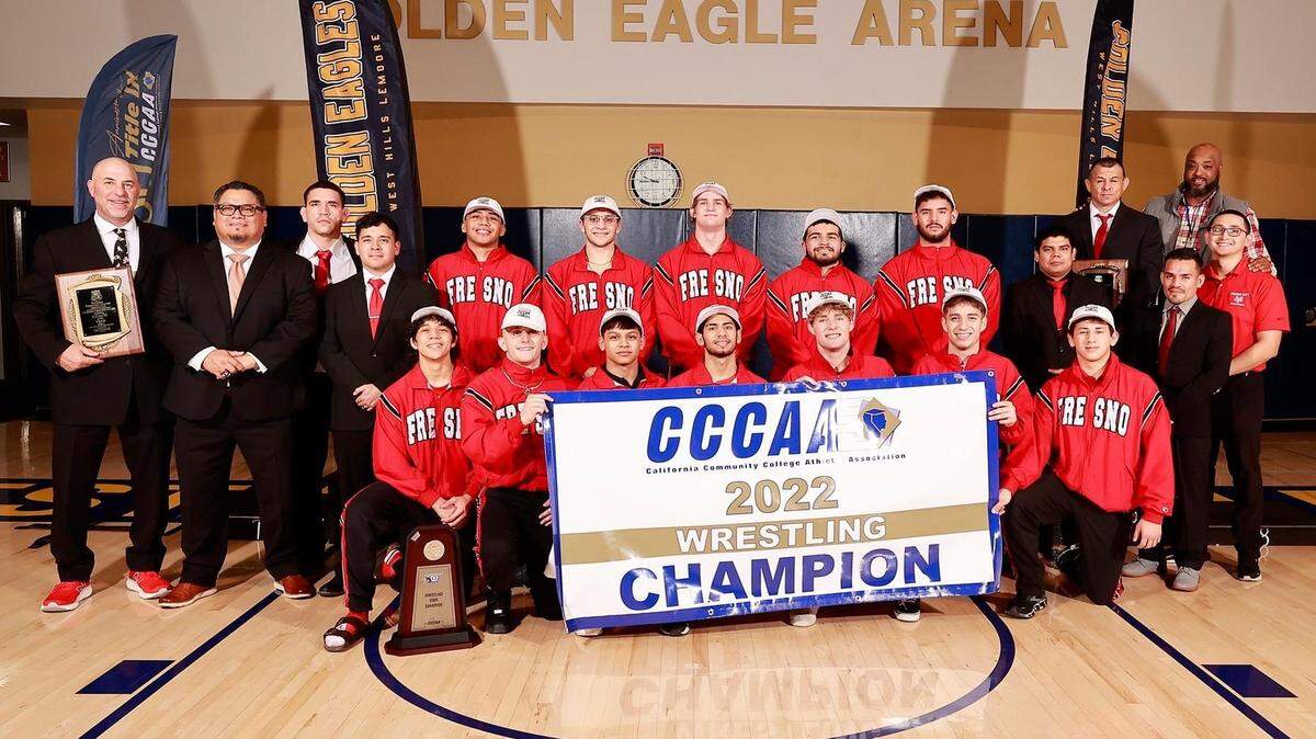 The Fresno City College wrestling team won the state title on Saturday, Dec. 10, 2022.