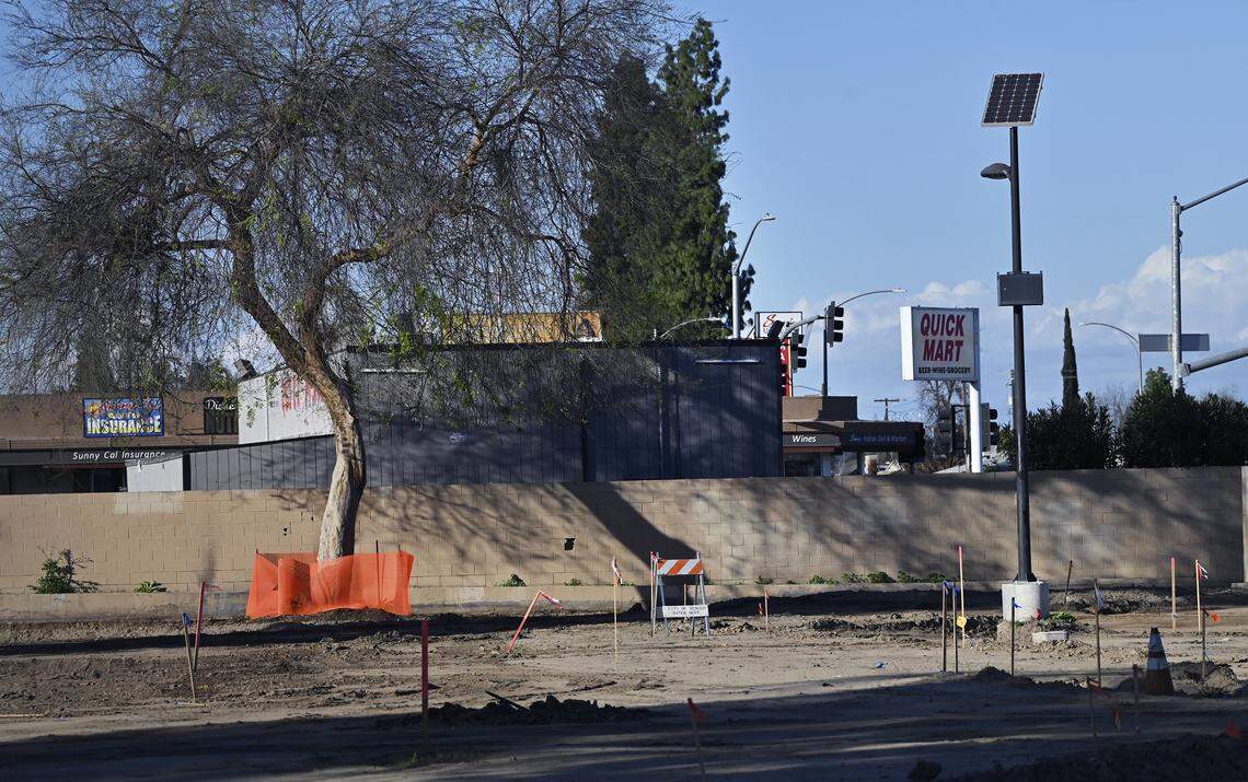 The City of Fresno may take Quick Mart's property, located at First and Clinton avenues, through eminent domain, adding the parcel to Radio Park which is currently closed and undergoing renovation. Photographed Monday, March 2, 2026 in Fresno.