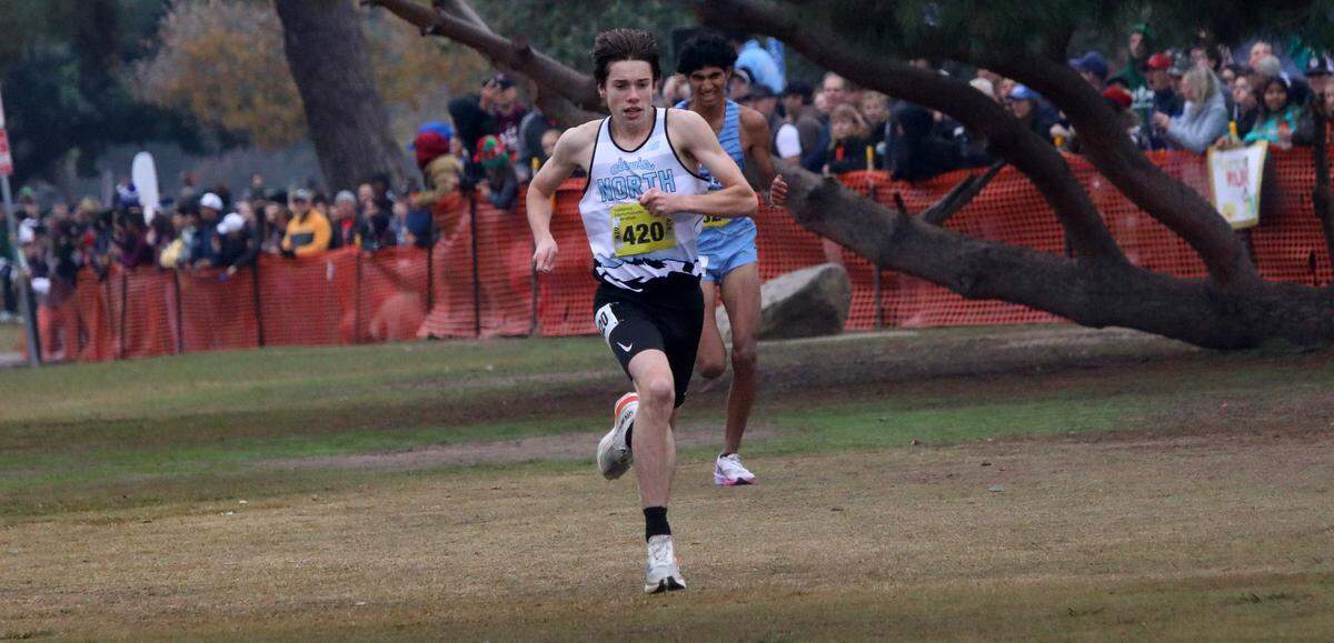 Clovis North junior Conor Lott won the CIF State Boys Division I Cross Country Championships on Nov. 30, 2024. He timed 15:04.4 on the 5-kilometer course.