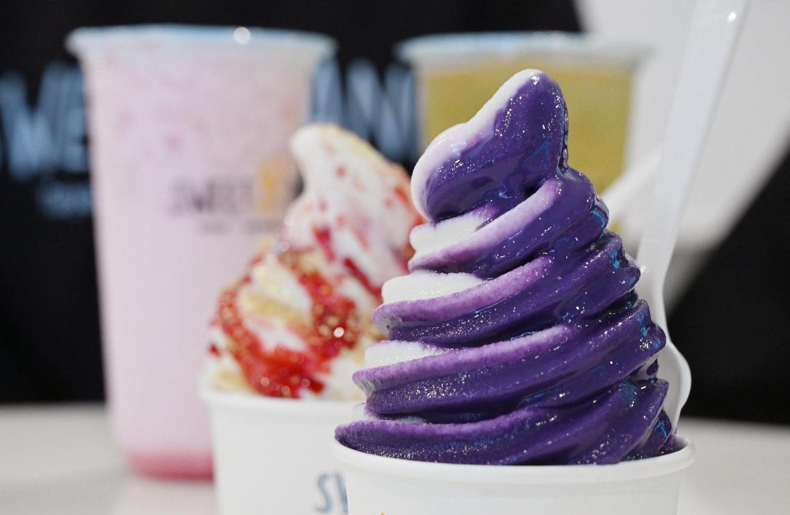 Soft serve and boba teas are available at Sophea and David Thach’s new Sweet Ppang located near First Street and Shields Avenue. Photographed Tuesday, Nov. 12, 2024 in Fresno.