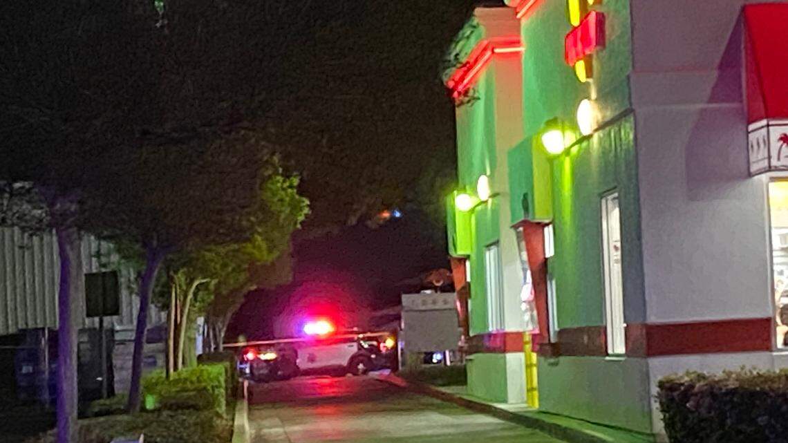 A man was shot after he and a woman were shot in a Fresno, California neighborhood and drove to the In-N-Out to call for help on Saturday, April 12, 2025.