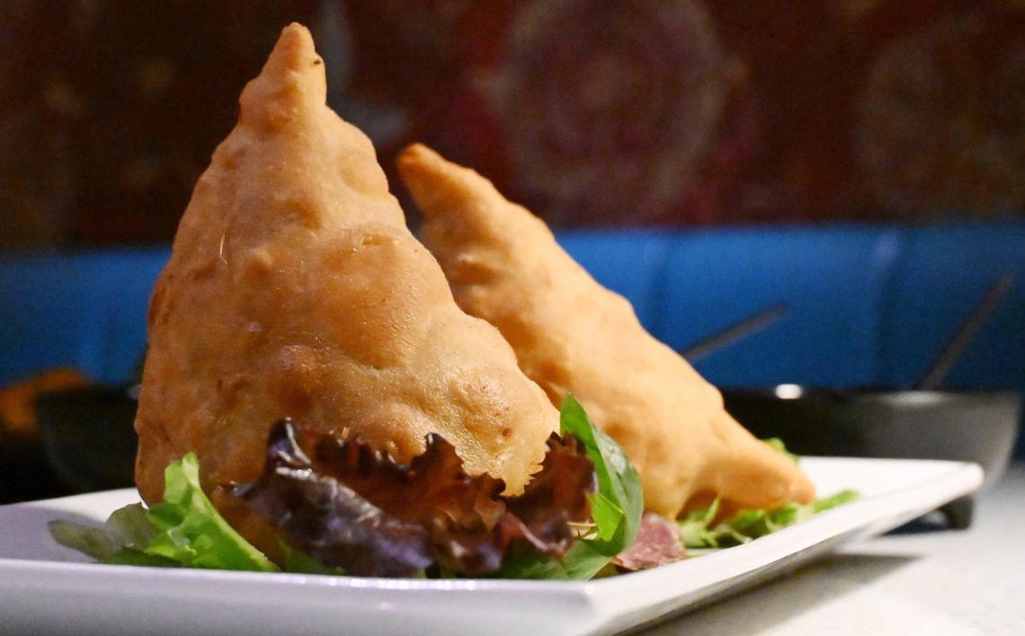 Chicken samosas are a popular item at Gulab Indian Bistro. Mandeep Pelia and her husband Manpreet Singh’s new restaurant is at the corner of Shaw and Fowler avenues in Clovis.