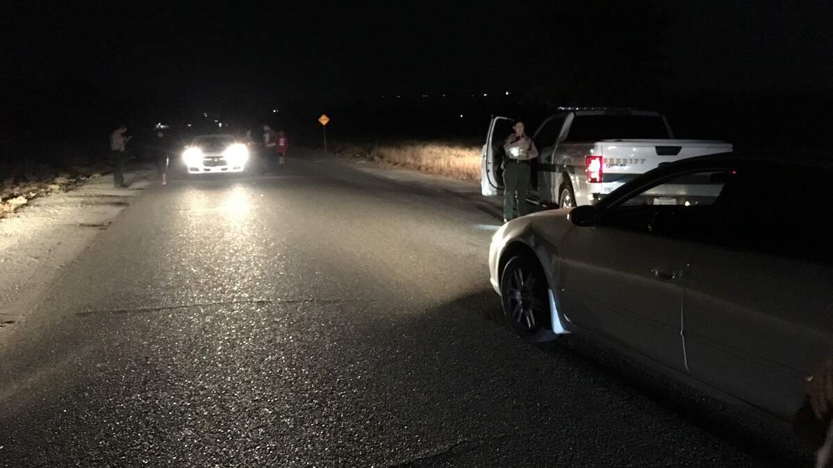 Fresno County Sheriff’s Investigators arrive at the scene of a double stabbing Saturday night, Aug. 25, 2018 at Lost Lake Park north of Fresno city limits.