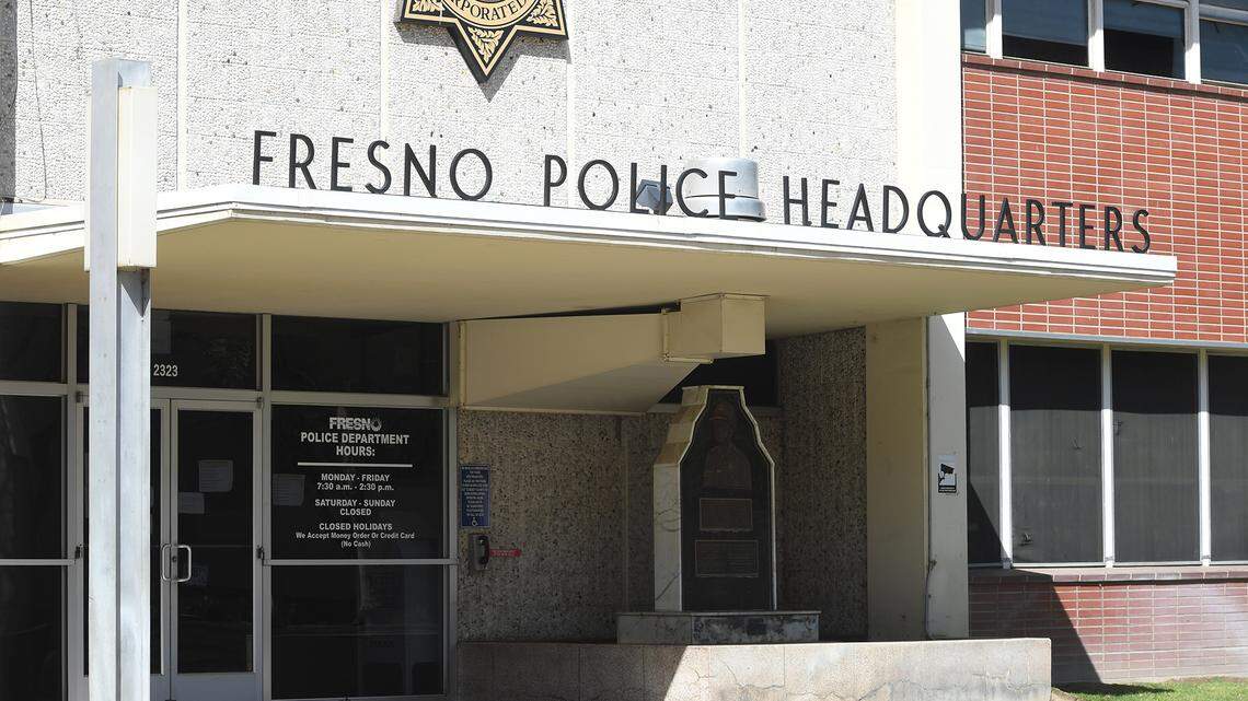 The Fresno Police Department headquarters at 2323 Mariposa St. photographed March 2, 2021.