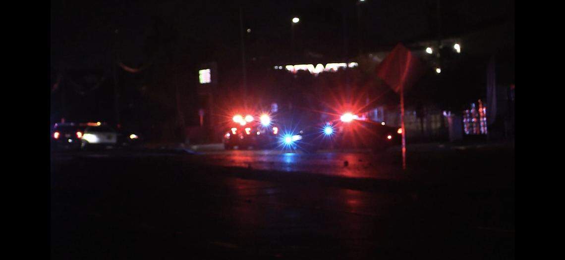 A pedestrian died Monday, Aug. 14, 2023, in Fresno after being hit by a car on Clovis north of Shields avenues.