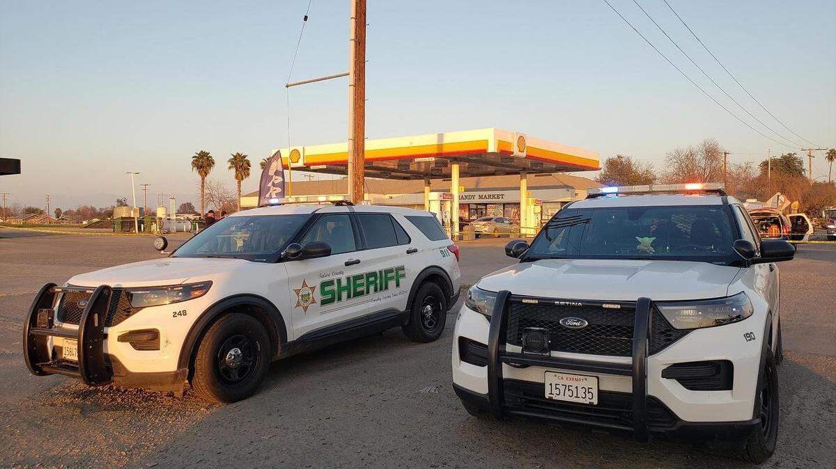 Deputies responded to a shooting at a Shell gas station in Ducor in Tulare County where two were killed and three injured on Thursday, Jan. 27, 2022.