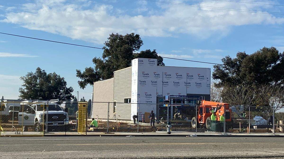 A new Taco Bell is under construction after a nearby one was torn down to make way for high-speed rail work.