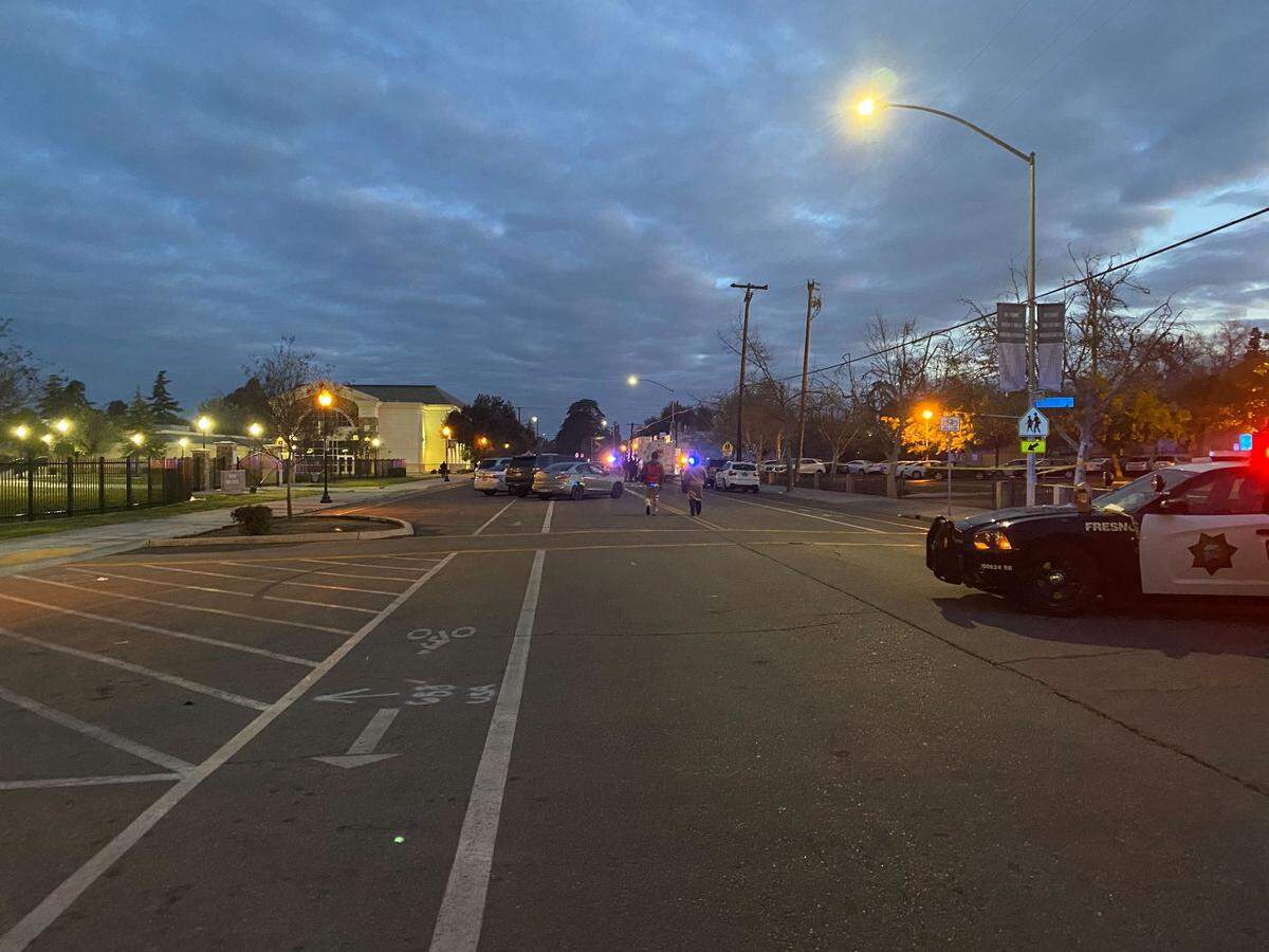 Police are at the scene of a reported officer-involved shooting near the Fresno High area.