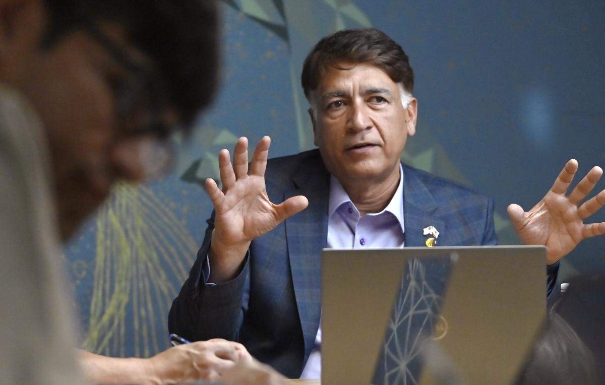 California High Speed Rail CEO Ian Choudri is interviewed by the California McClatchy Editorial Board Wednesday, July 30, 2025 in Fresno.