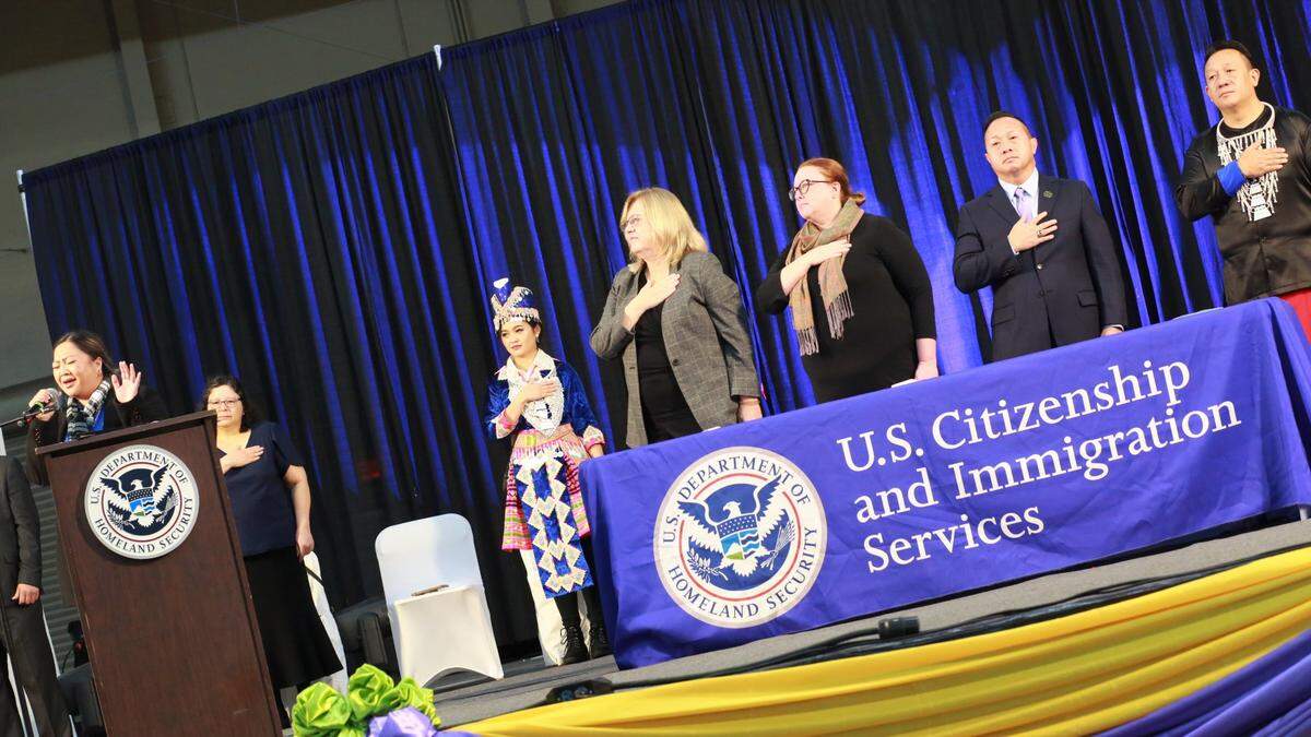 The U.S. Citizenship and Immigration Services welcomed the newest U.S. citizens from 23 countries – including Chile (1), Colombia (2), Guatemala (1), India (18), Laos (5), México (33), and Philippines (16) - at a special public ceremony on Dec. 30 at the Fresno Fairgrounds during the Hmong Cultural New Year Festival.