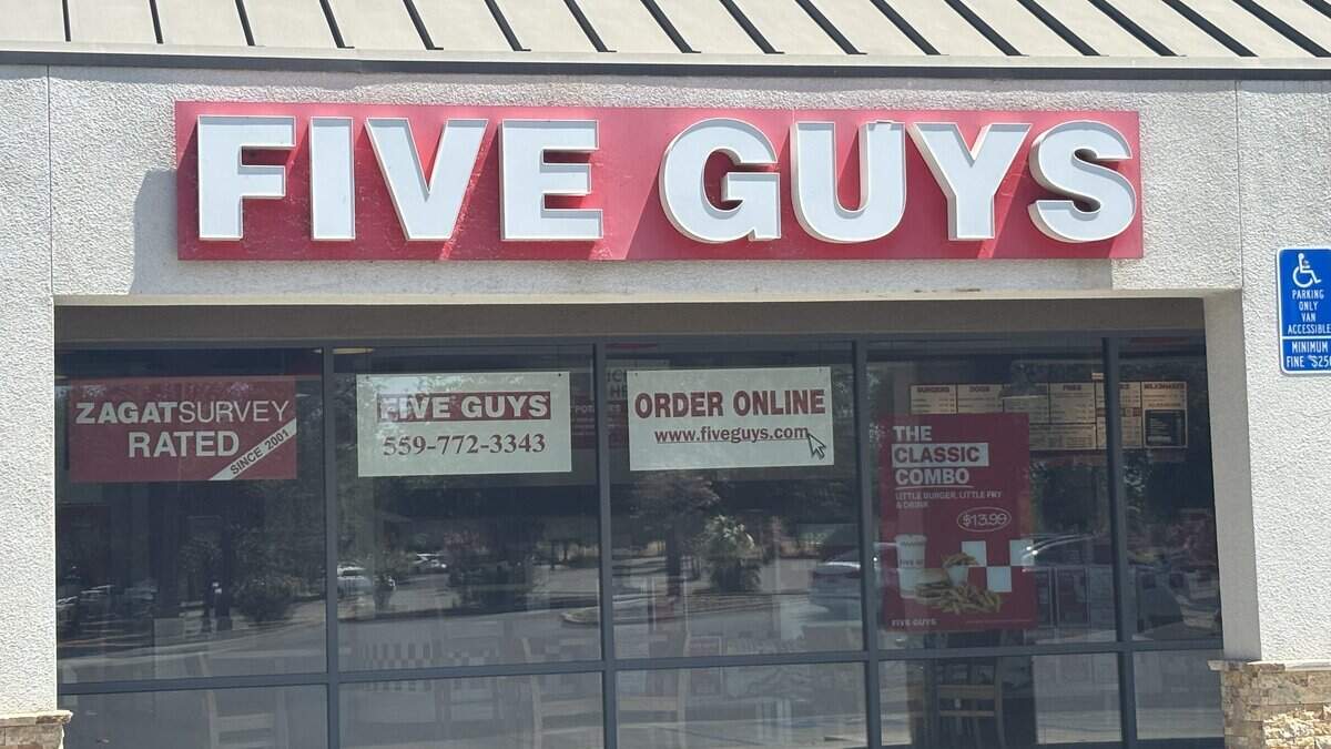 National burger chain Five Guys‘ Hanford restaurant at 1693 West Lacey Blvd Ste A, is permanently closing Friday, the second location in the Valley within a week.