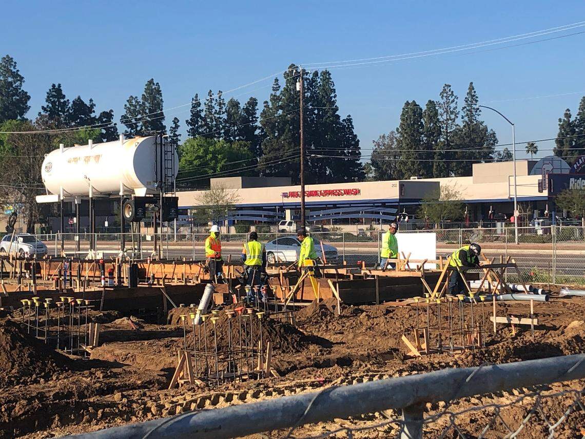 An In-N-Out Burger is being built in southeast Fresno as part of the development of the Fancher Creek Town Center. The popular burger joint is located a few hundred feet from a Target that’s also being built. Both project to open sometime this fall.