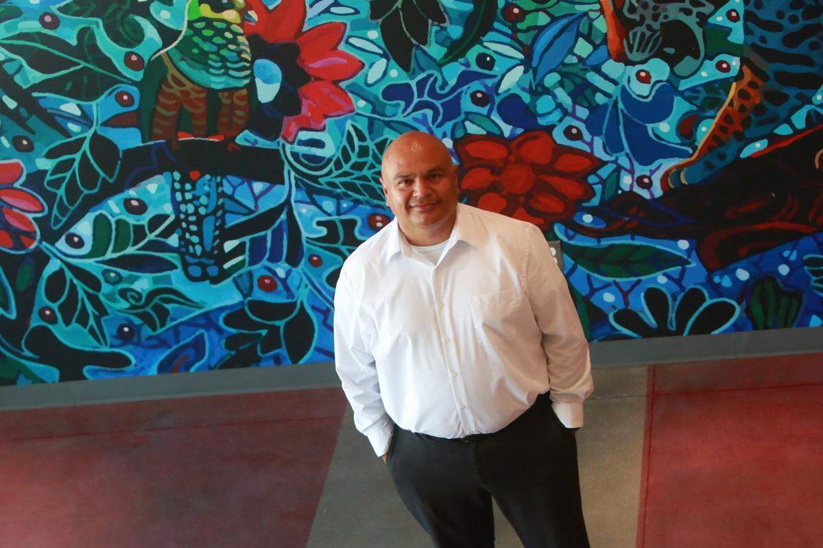 Miguel Naranjo, the new principal at FUSD’s Juan Felipe Herrera Elementary School in Fresno which will be opening its doors to students for their first day of school on Aug. 15. &nbsp;