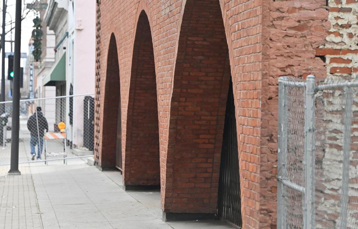 The Fink & Skopp building located along Van Ness Avenue near Tulare St., displays its unique archways, shown Friday, Jan. 19, 2024 in downtown Fresno.
