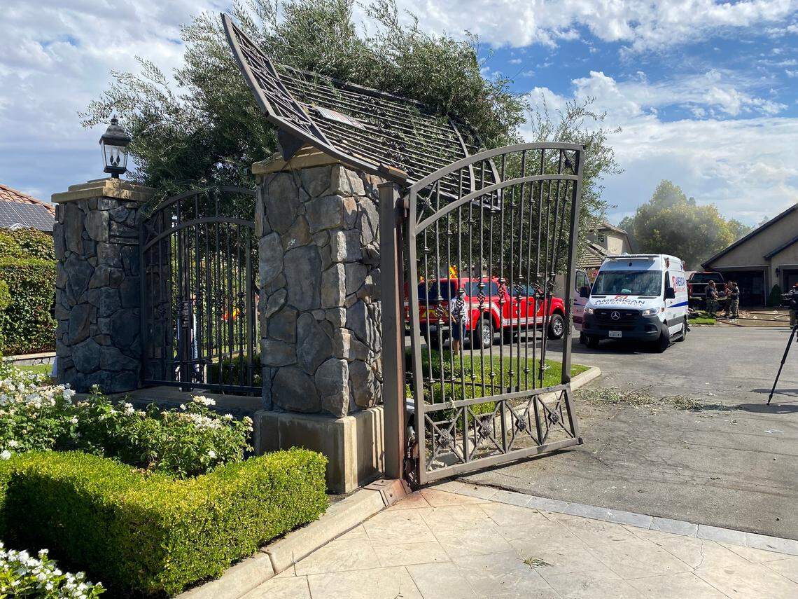 A driver smashed through a fence in a north Fresno gated community before striking a house on Tuesday, Aug. 15, 2023, police said.