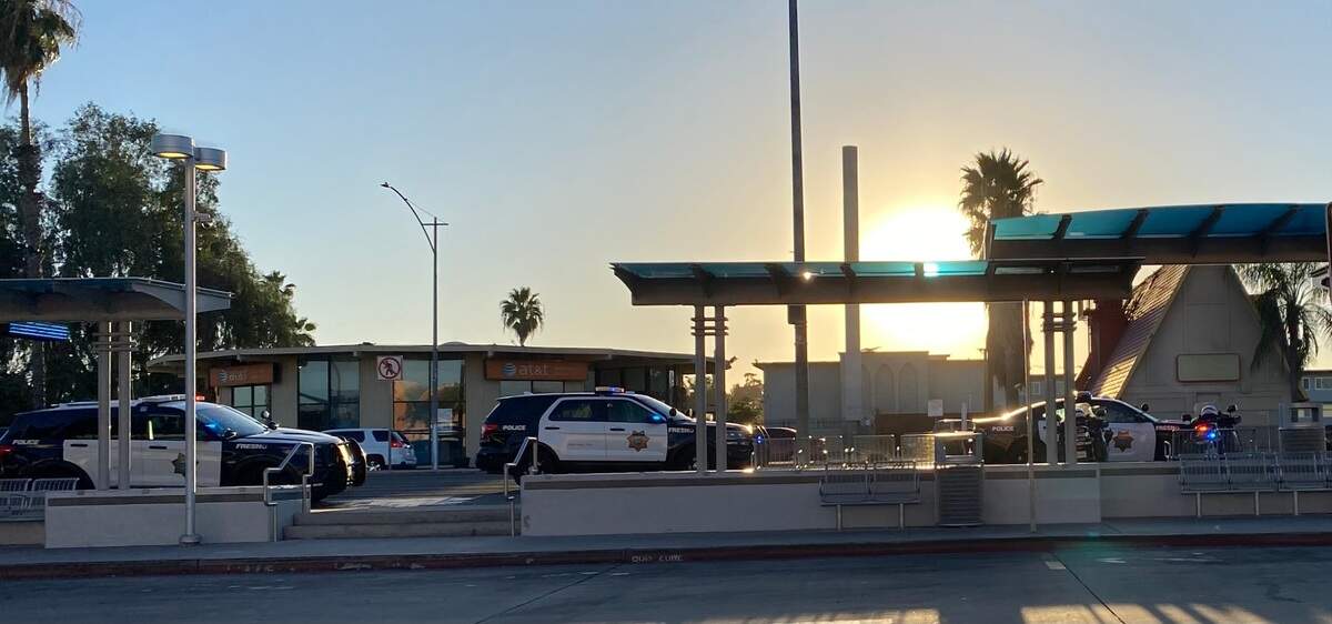 Several people on a Fresno, California FAX bus were injured when a vehicle collided with a bus on Tuesday, Sept. 12, 2023.