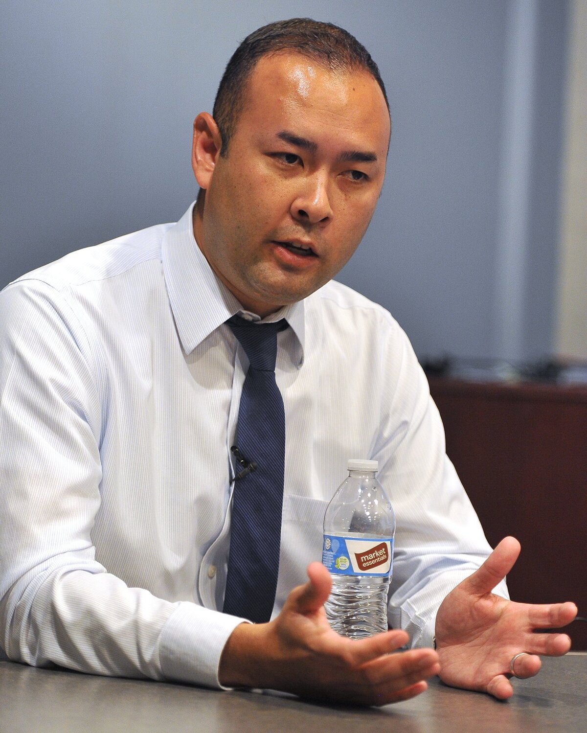 Democratic Congressional candidate Andrew Janz discusses issues during an editorial board meeting, Tuesday Sept. 4, 2018.