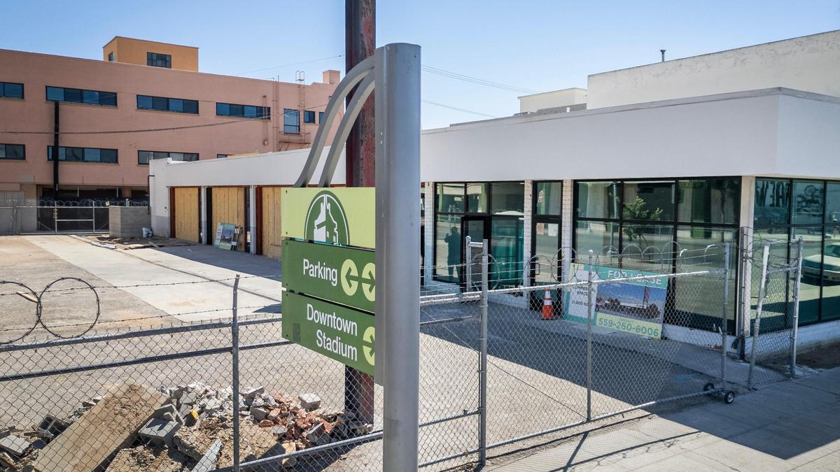 The Garage is a five-space retail-use project developed by Reza Assemi at the old Sun Stereo warehouse and auto shop building at Fulton and Inyo in downtown Fresno.