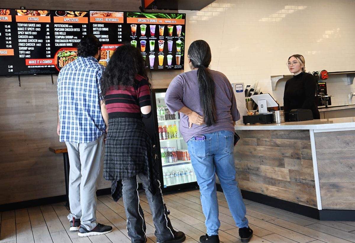 Customers order at Teriyaki Time, a new fast-casual restaurant at Shaw and Clovis avenues. Photographed Thursday, May 7, 2026 in Clovis.