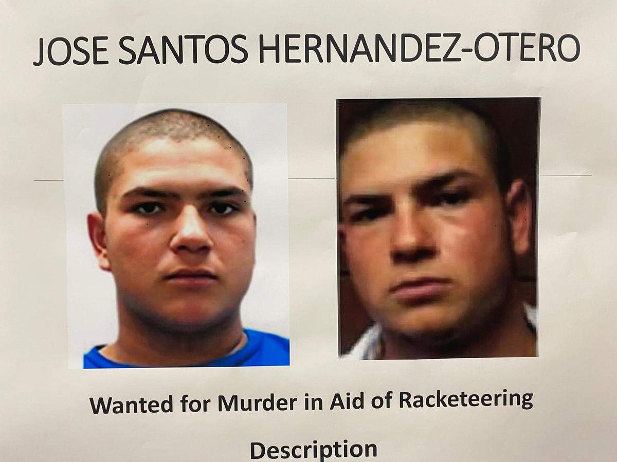 Jose Santos Hernandez Otero, 27 to 29, is one of two men the U.S. Department of Justice is seeking in connection to a string of crime in Mendota in Fresno County, prosecutors said.