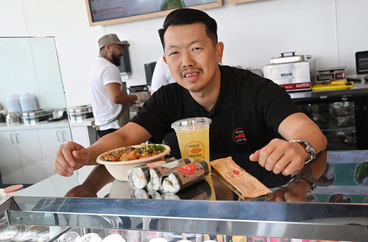 Tou Yang, Director of Operations and franchisee owner of the new Poke House located at The Avenue at Heritage Grove, photographed Wednesday, May 20, 2026 in Clovis.