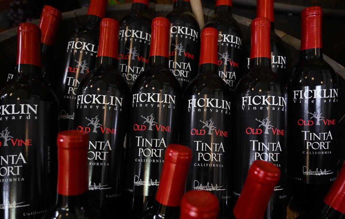 Peter Ficklin produces over 50 varieties of port wine at his Ficklin Vineyard which is part of the Madera Wine Trail. Photographed Wednesday, Aug. 21, 2024 near Madera, CA.