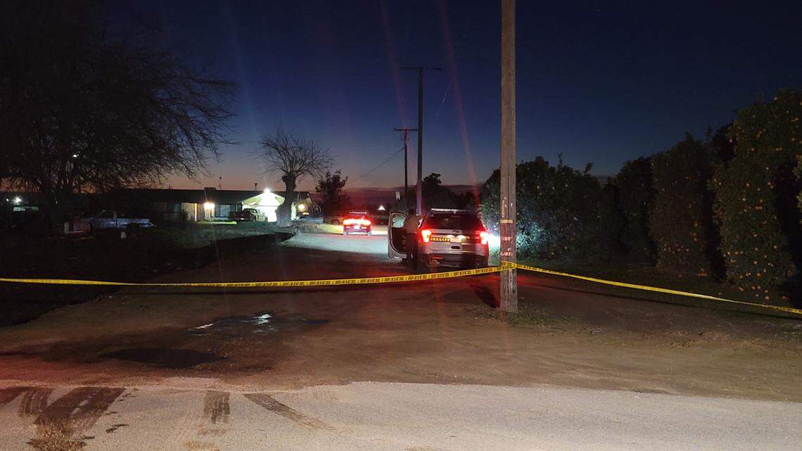 An investigation was under way Sunday, Jan. 2, 2022, at American and Maple avenues in Fresno County, California, after a reported shooting involving a Fresno Police Department officer.