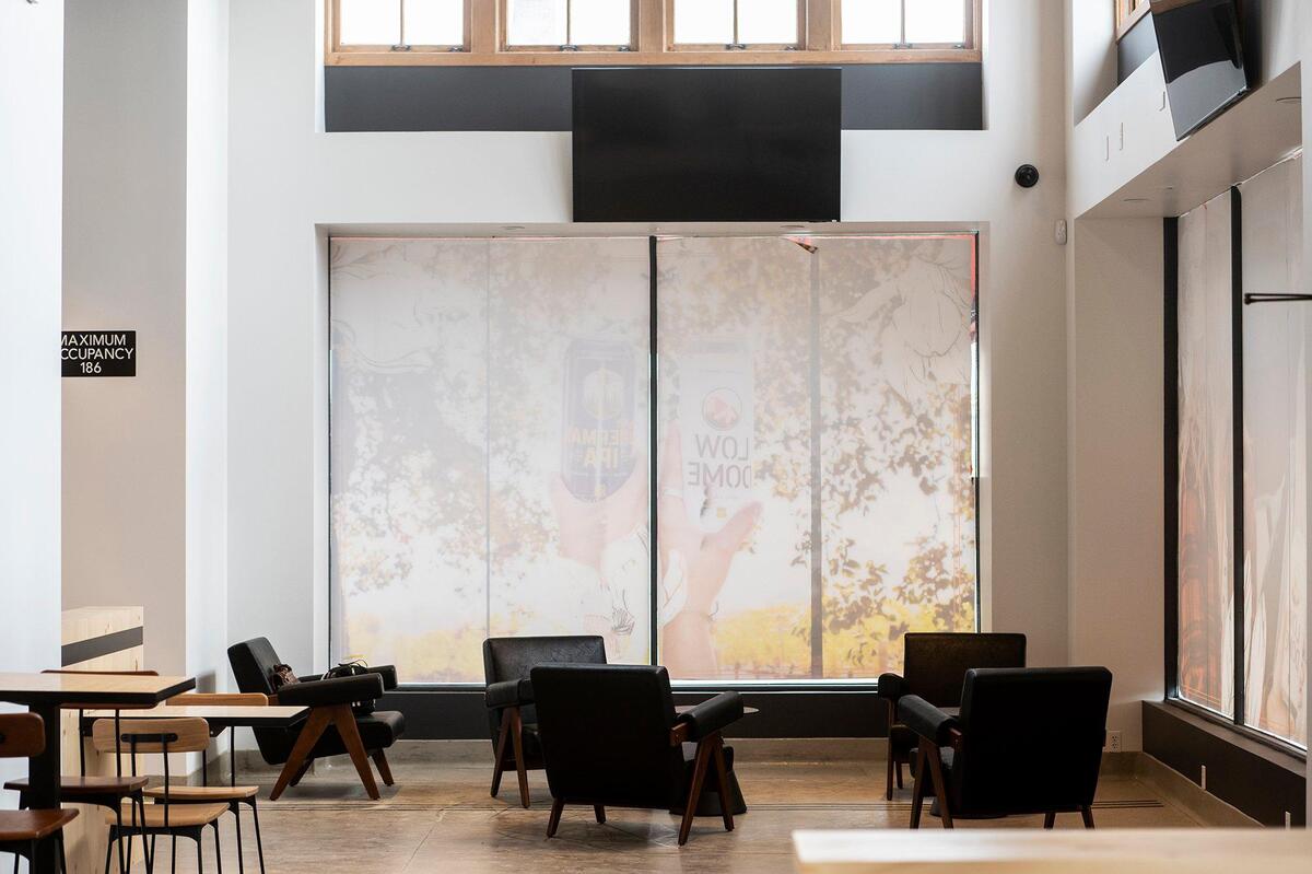 Seating inside the Tioga-Sequoia Brewing Company taproom in Merced, Calif., on Thursday, Feb. 23, 2023. According to Tioga-Sequoia Brewing Company President Michael Cruz, the taproom is expected to open in April.