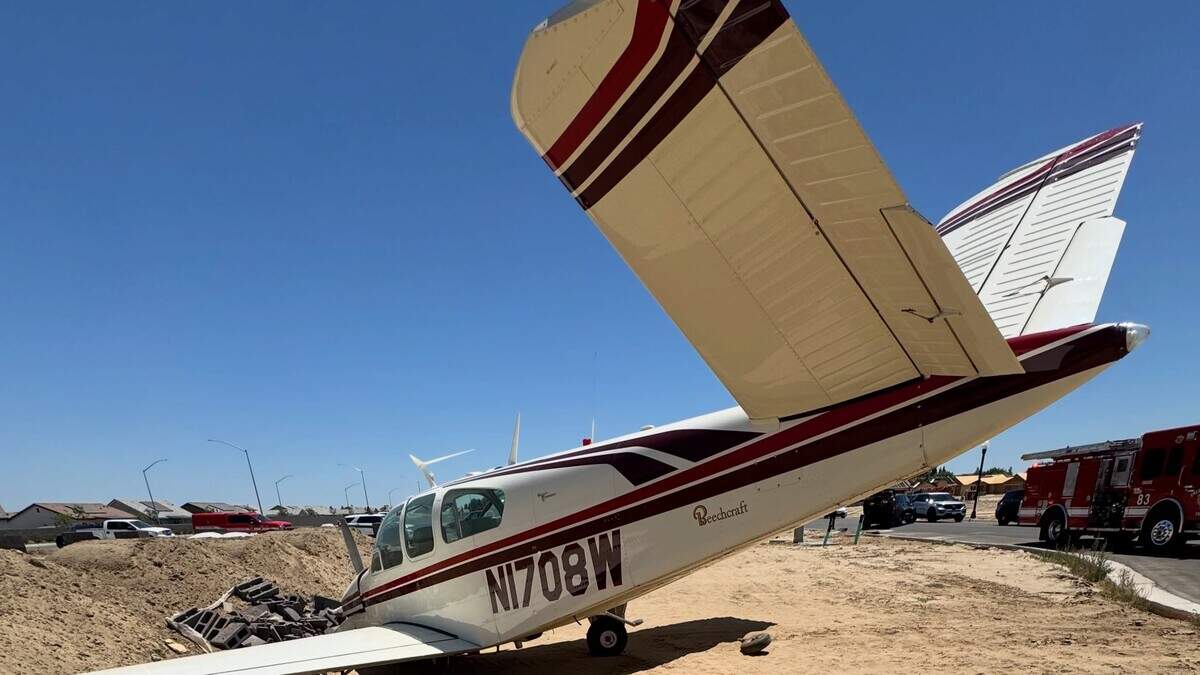 A pilot had to make an emergency crash landing in Fresno County, fire officials say.