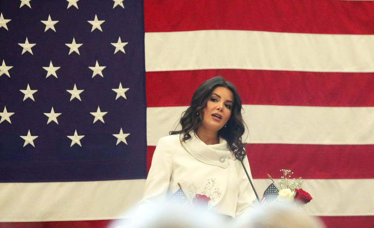 Assemblymember Alexandra Macedo, R-Tulare, participated in a public swearing-in ceremony at the Tulare City Council Chambers on Jan. 31, 2025.