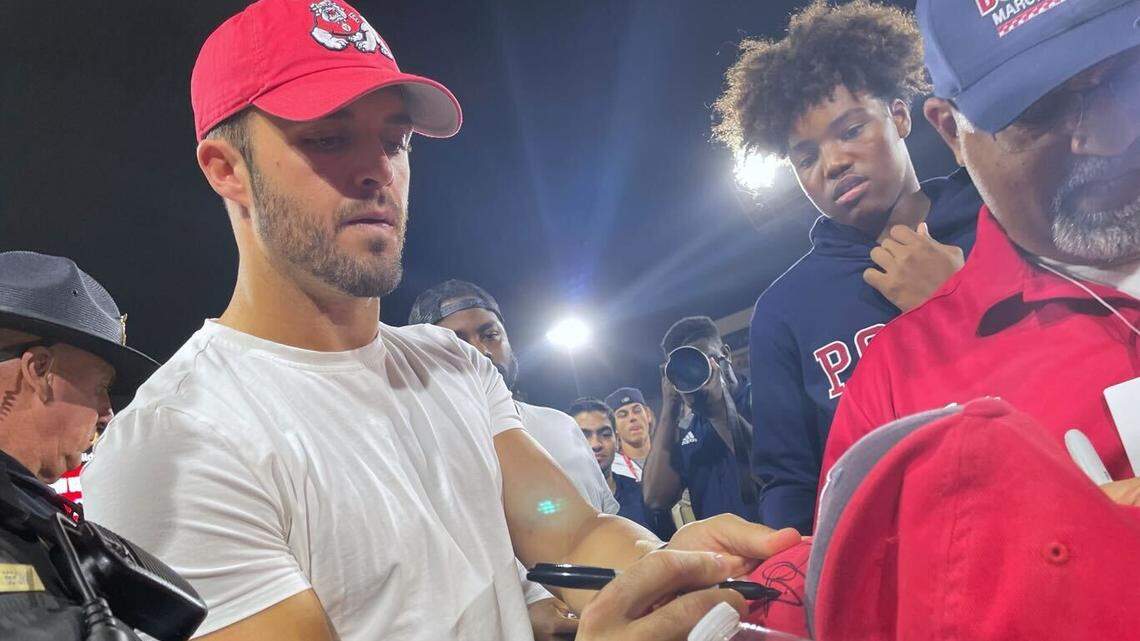 Former Bulldogs star Derek Carr, the quarterback of the New Orleans Saints.