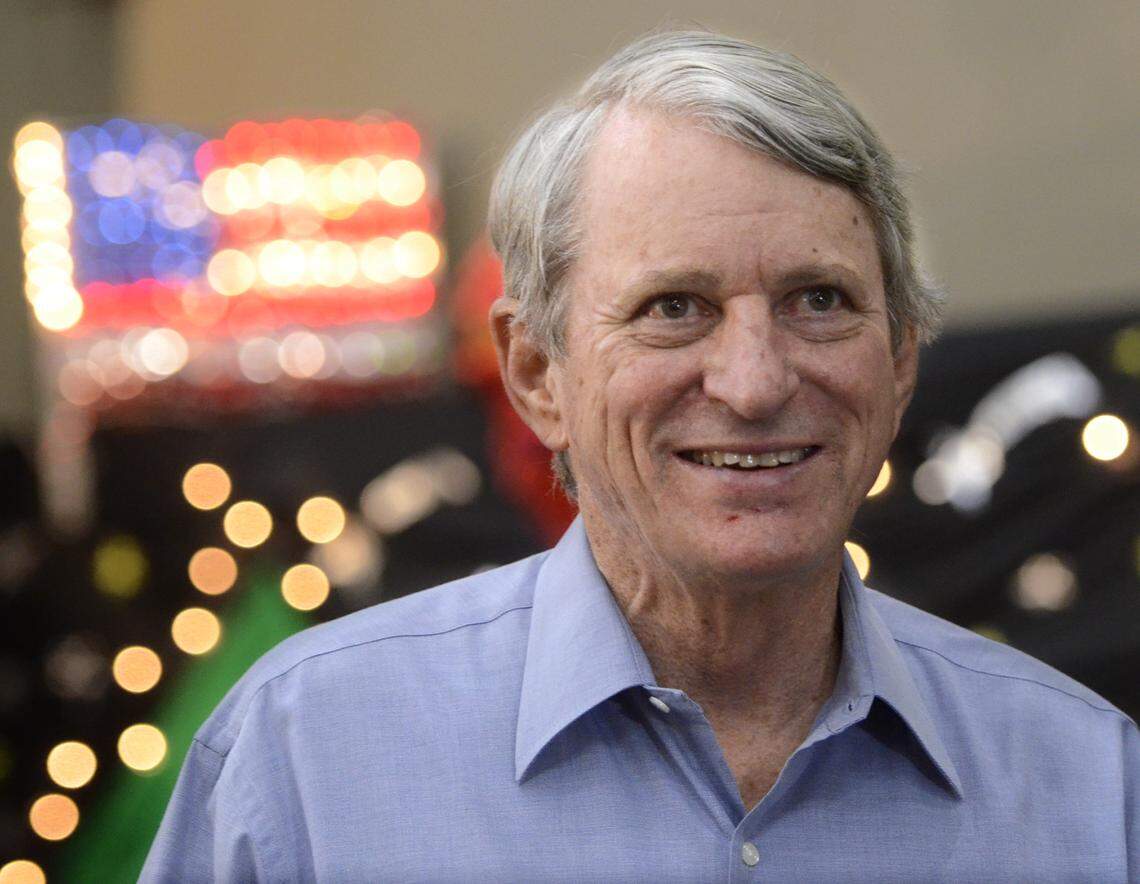 Sanger resident John Harris, owner of Harris Farms and Harris Ranch, announced on April 9, 2019 that he is selling Harris Ranch Beef Co. and Harris Feeding Co. to Hanford-based Central Valley Meat Co. Harris is seen at the 2014 ceremony where he was honored as Fresno County Agriculturist of the Year.