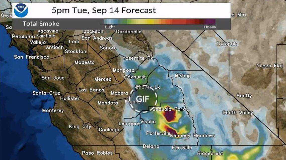 There’s smoke coming off the wildfires in Sequoia National Park. Where will it end up?