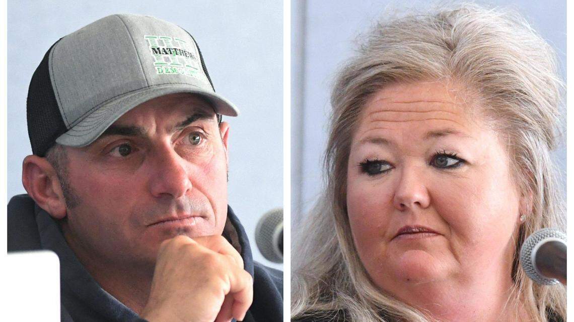 Board President Kimberly Vivenzi, right, has served on the West Park school board with her husband, Mark, left, since December.