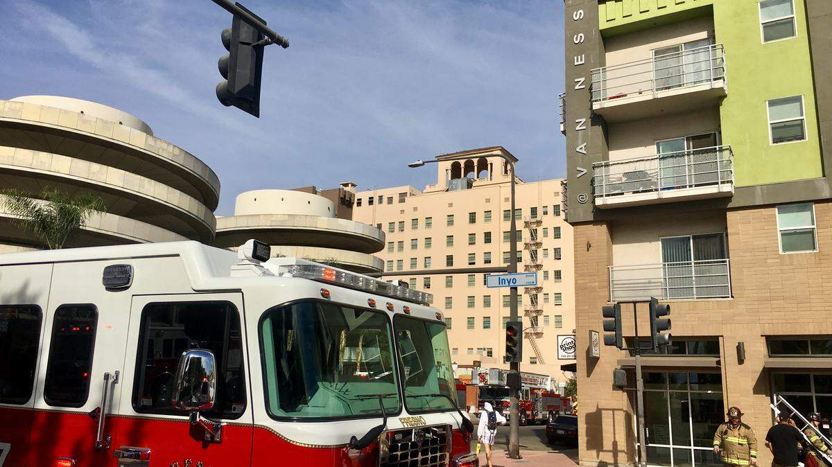 The location of a downtown Fresno apartment fire on Sept. 16, 2019 at City View @ Van Ness.