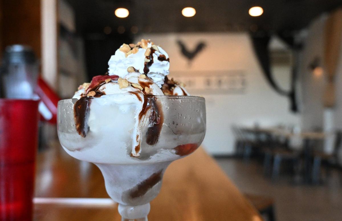Smash Bros Bistro offers sundaes made from Fresno State ice cream.
