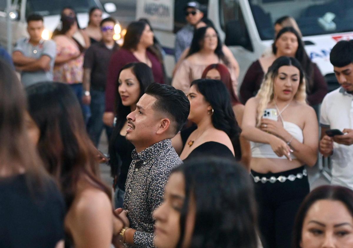 Fans of banda music enter Chuckchansi Park to see Banda MS, El Flaco, Yahritza and more Friday, Oct. 6, 2023 in downtown Fresno.